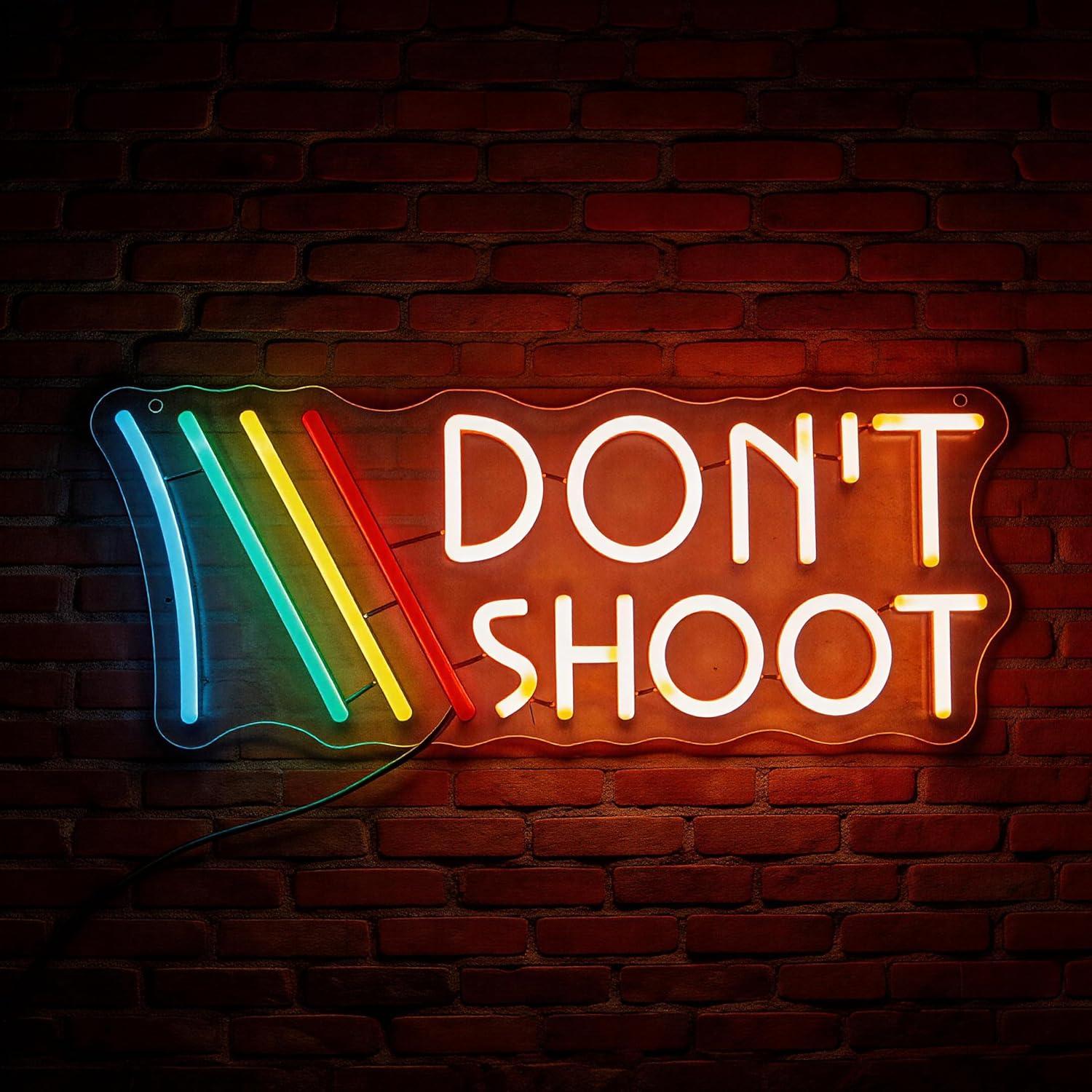 Lighting Decor In Room - Don't Shoot Neon Sign Rainbow –