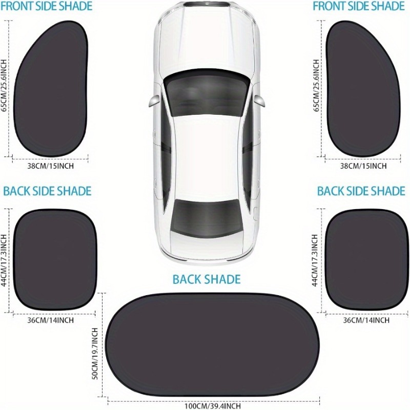 Lighting Jockey - 5PCS Car Sun Shade Mesh Set