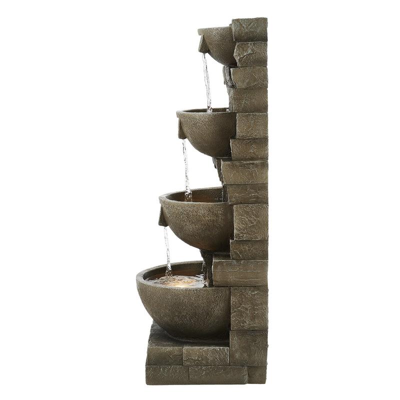 Lighting Decoration Stand - 4-Tier Floor Standing Water Feature 35.63