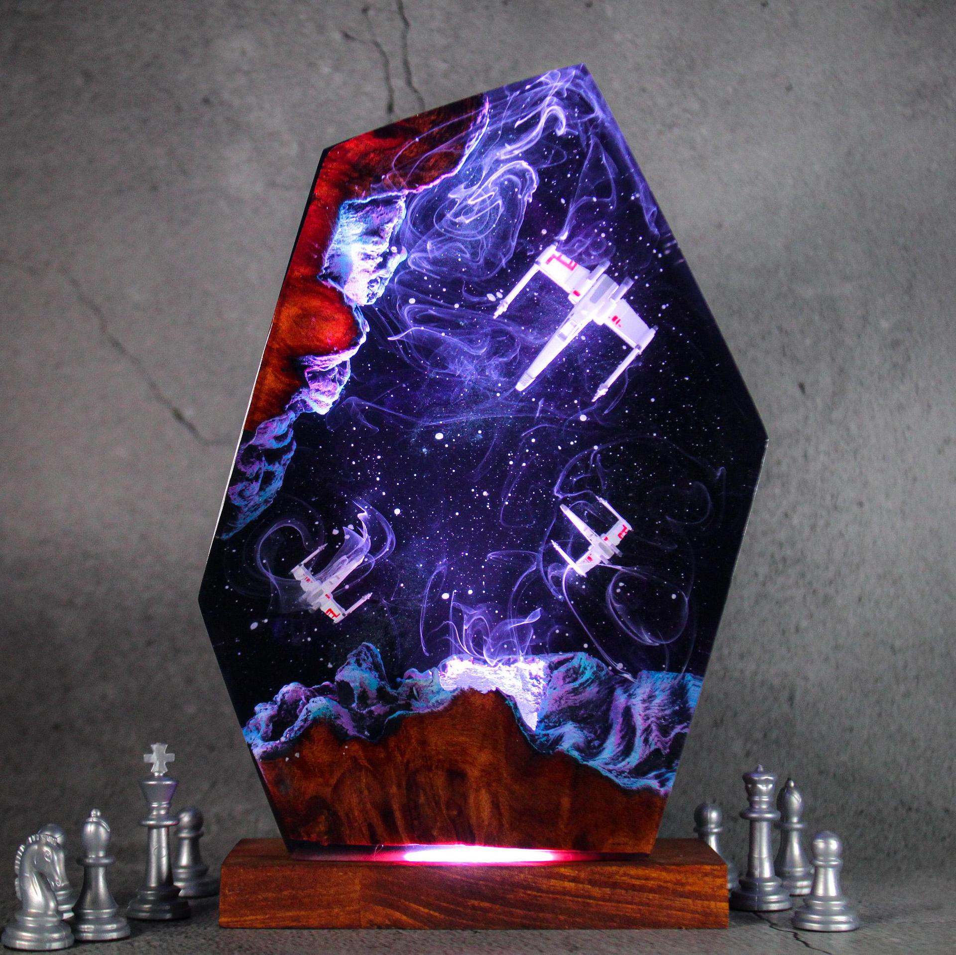 Lighting Room Decor Items - Customized Items Resin Table Light Interstellar