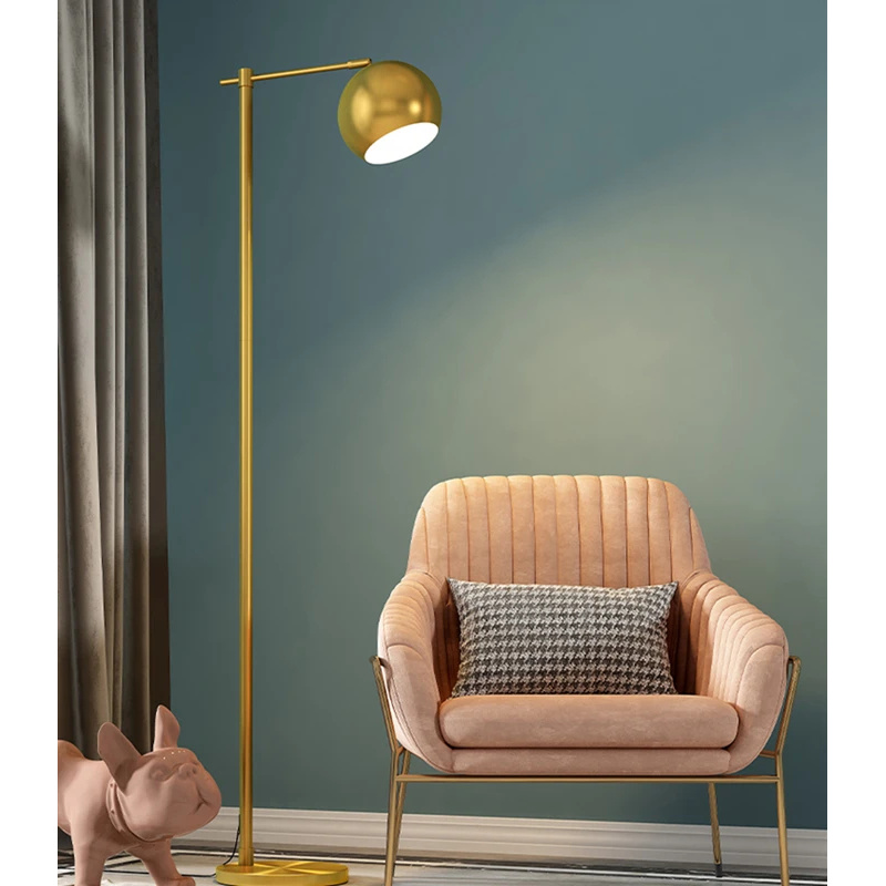 Lighting Decoration Stand - (Sea shipping)Gold Floor Lamp Modern E27