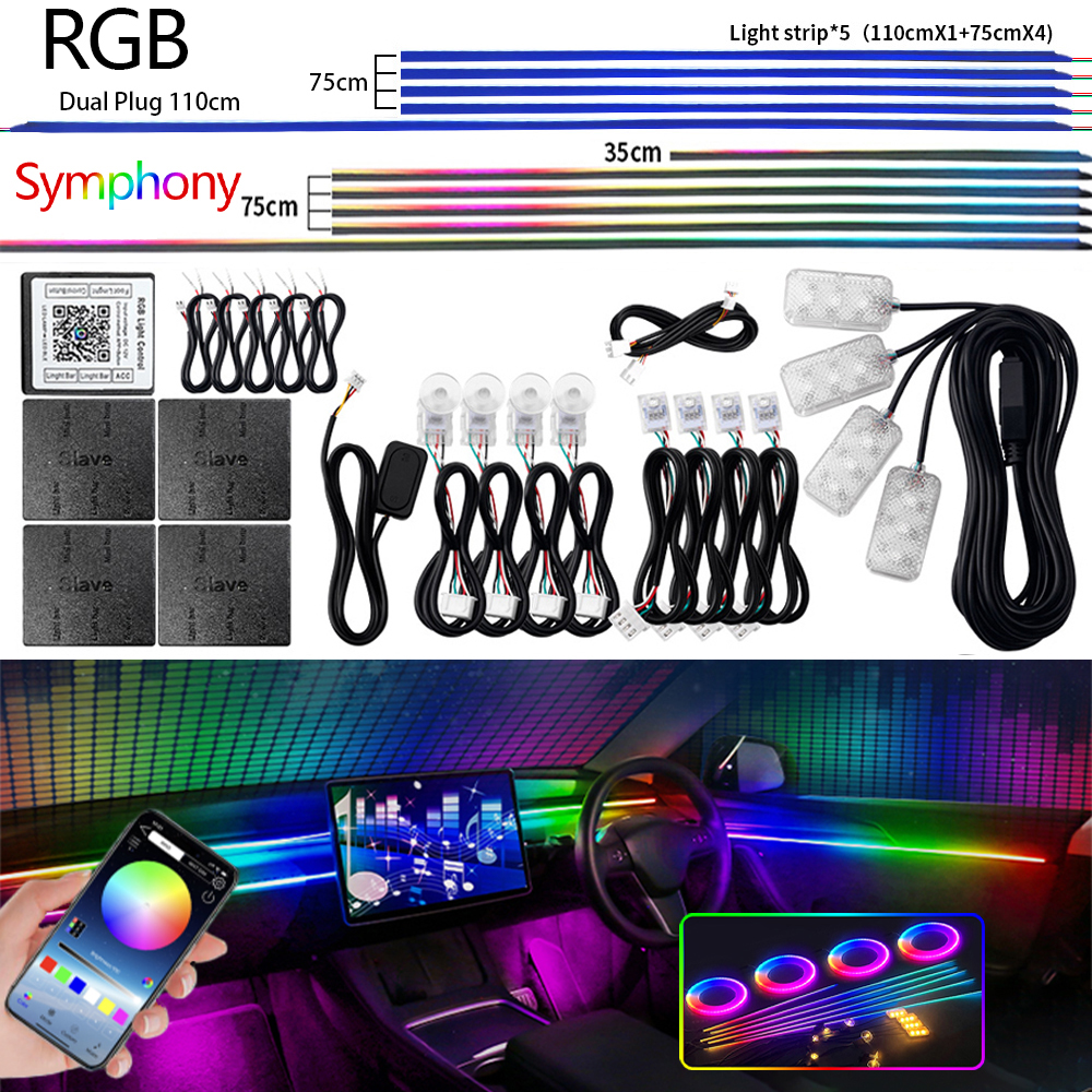 Ambient Led Strip - Universal Led Car Ambient Light RGB