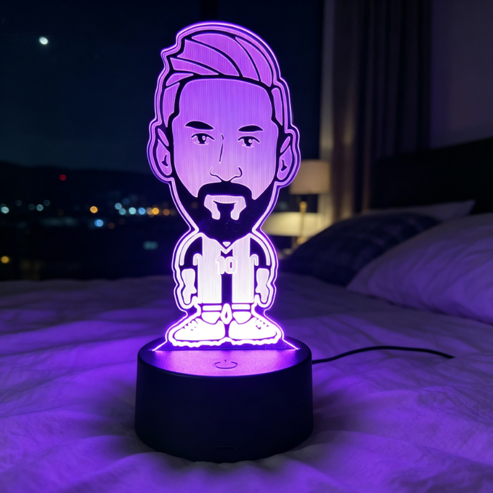 Footballer Lionel Messi 3D Acr - Lighting Room Decor Items 评论和价格