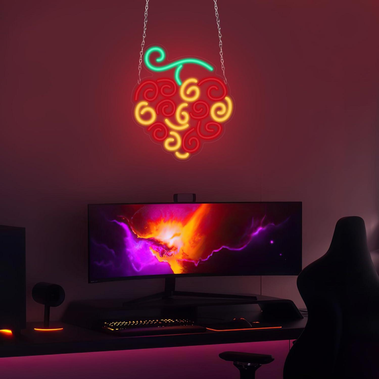 Cyber Fruit Neon Sign USB Dimm - Lighting Decor In Room 评论和价格