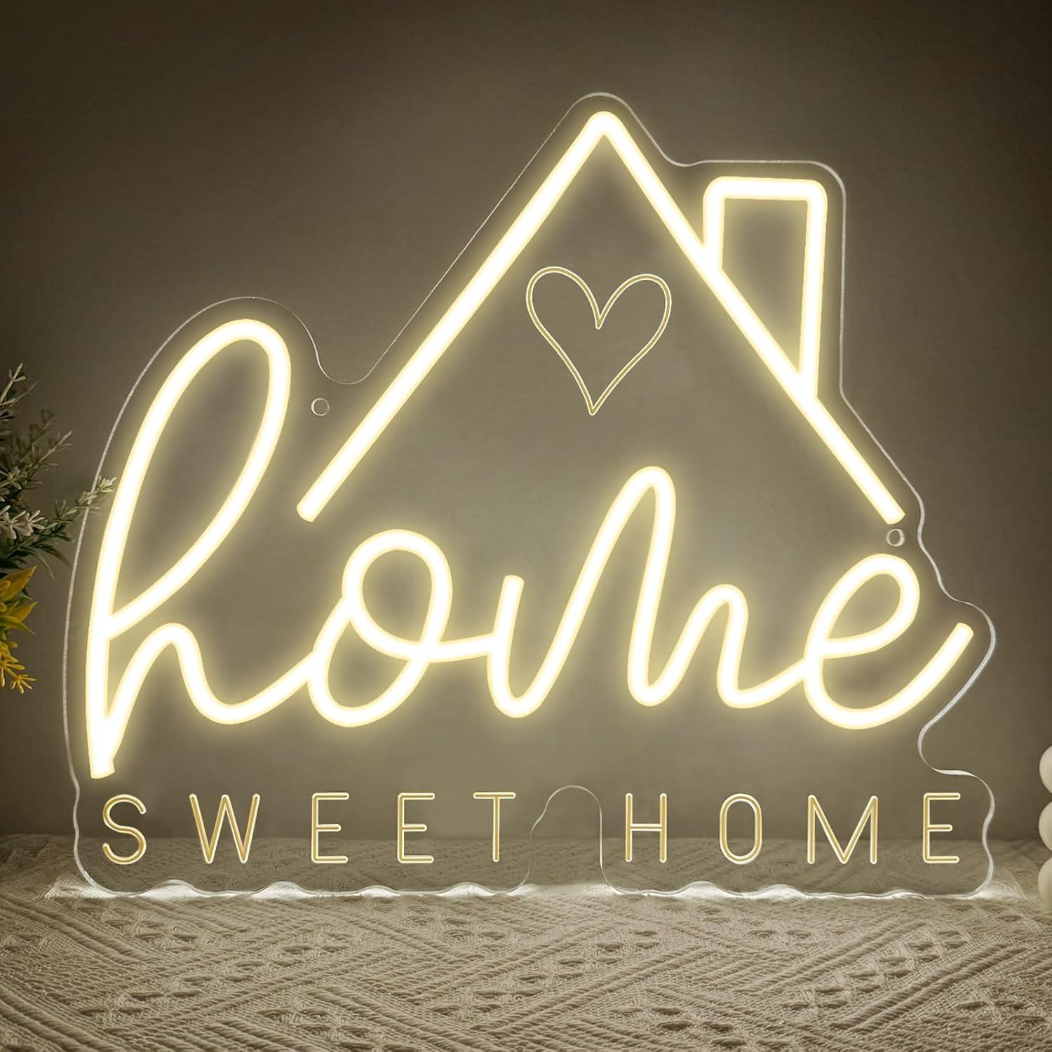 Sweet Home Neon Sign USB Dimma - Lighting Decor In Room 评论和价格