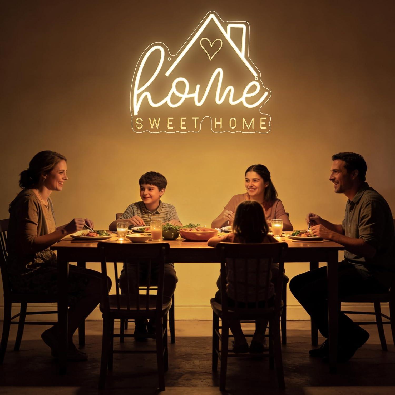 Sweet Home Neon Sign USB Dimma - Lighting Decor In Room 评论和价格