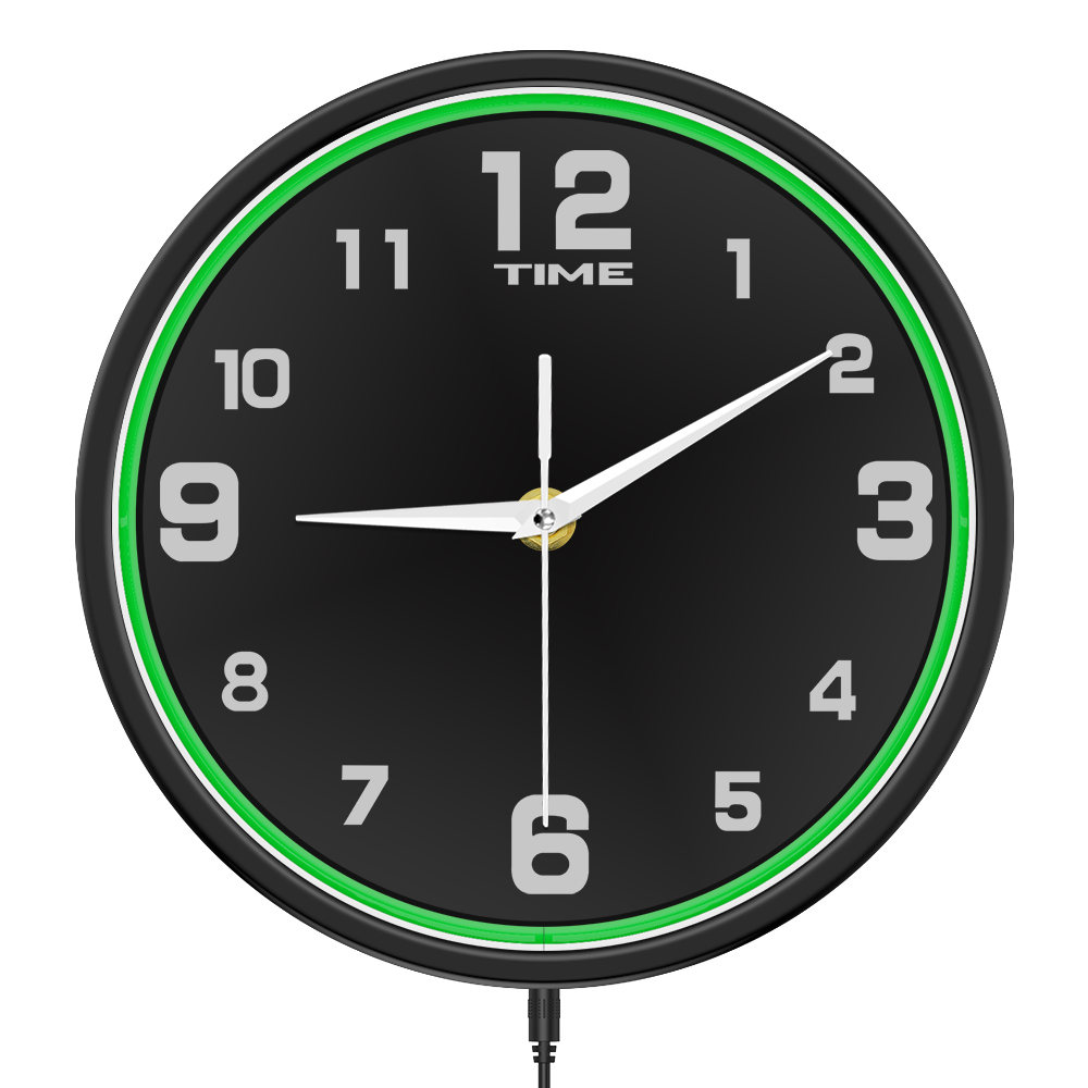 Arabic Numeral LED Neon Glowin - Lighting Home Decor Wall Clocks 评论和价格