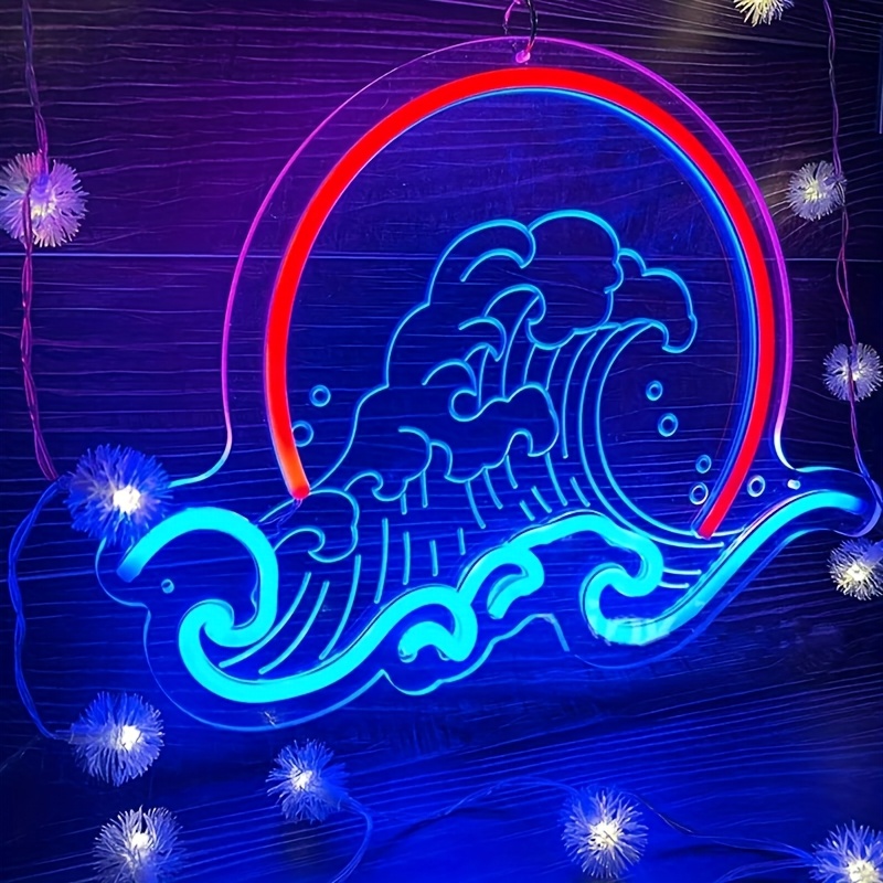 Wave Wall Neon Light Sign Sunr - Lighting Decor Sunrise 评论和价格