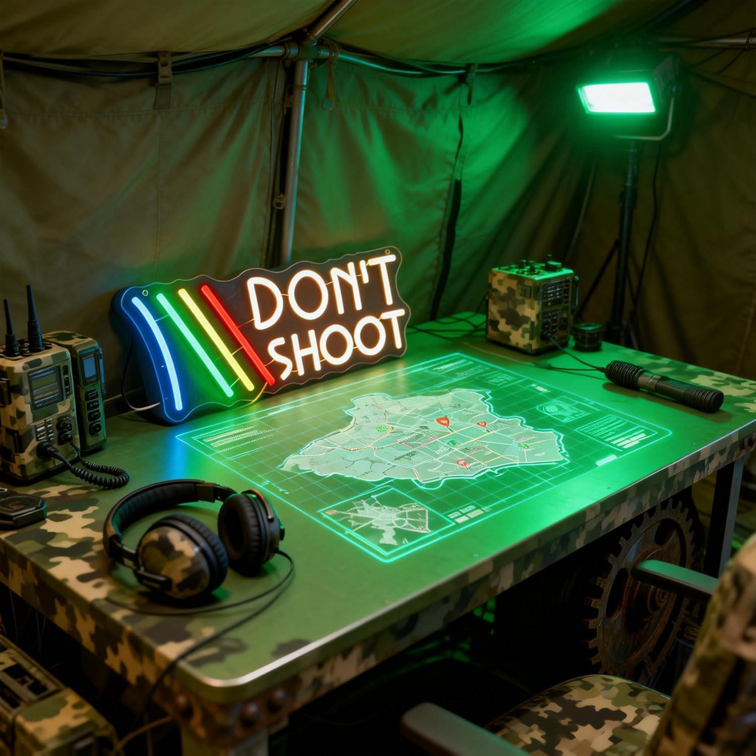 Don't Shoot Neon Sign Rainbow  - Lighting Decor In Room 评论和价格