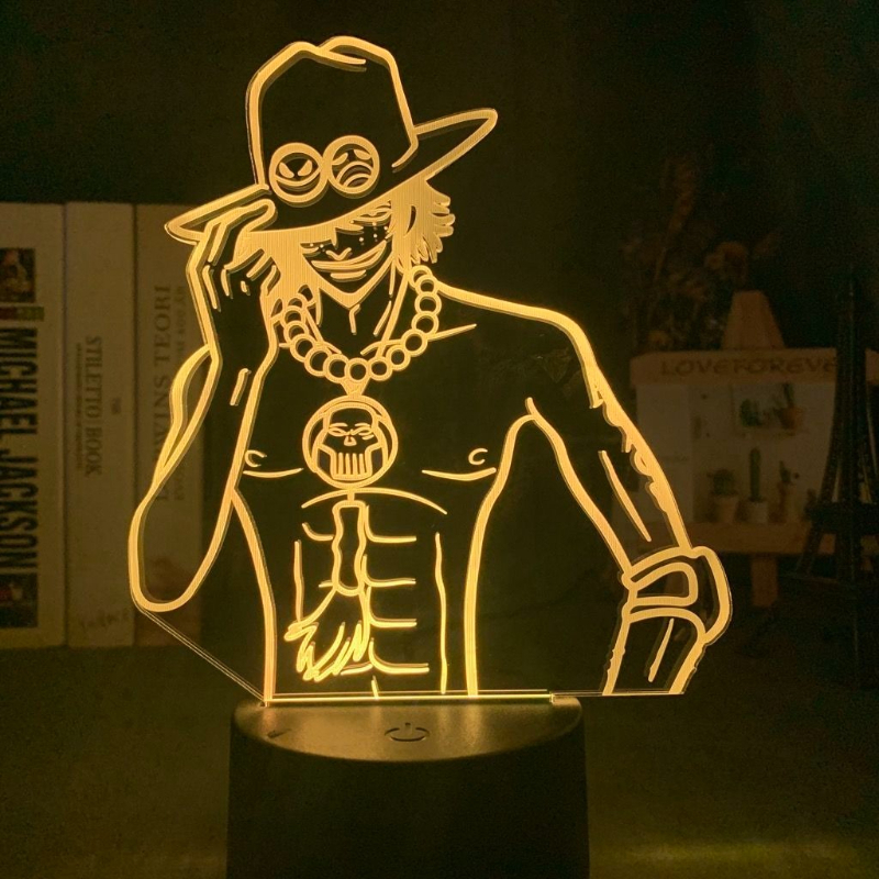 One Piece Ace Anime Cartoon Cu - Lighting Decoration Stand 评论和价格