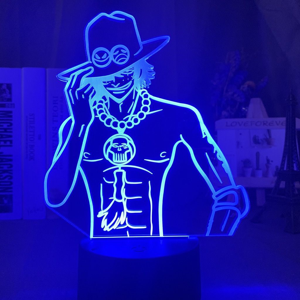 One Piece Ace Anime Cartoon Cu - Lighting Decoration Stand 评论和价格