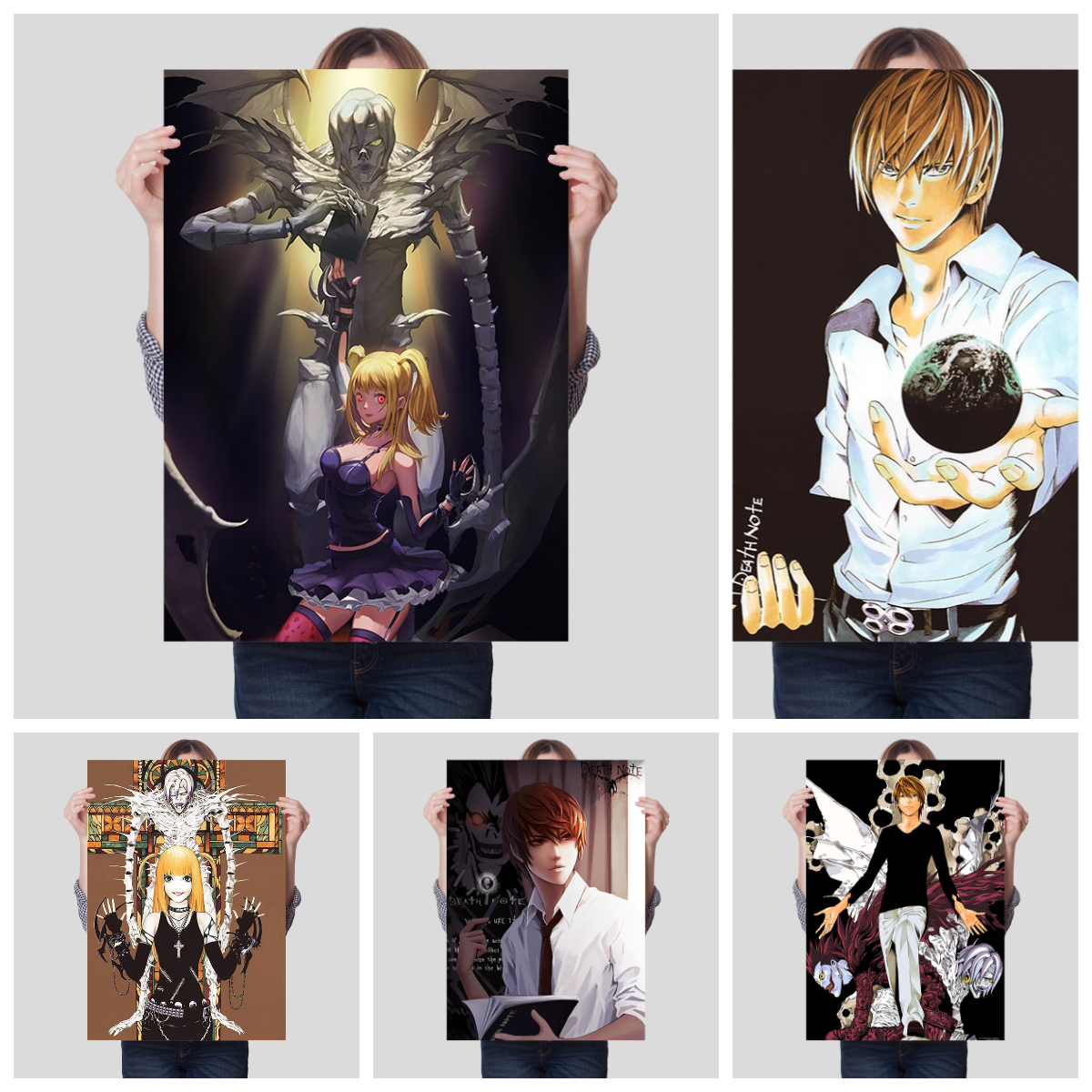 Death Note Unframed Canvas Pri - Lighting Room Decor Items 评论和价格
