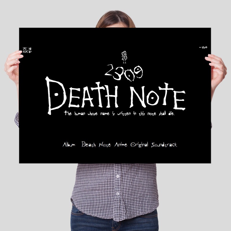 Death Note Unframed Canvas Pri - Lighting Room Decor Items 评论和价格