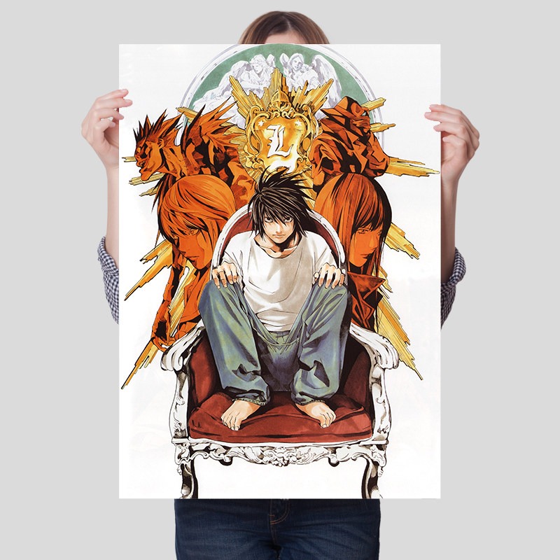 Death Note Unframed Canvas Pri - Lighting Room Decor Items 评论和价格
