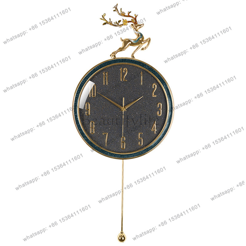 New Chinese light luxury Fulu  - Lighting Home Decor Wall Clocks 评论和价格