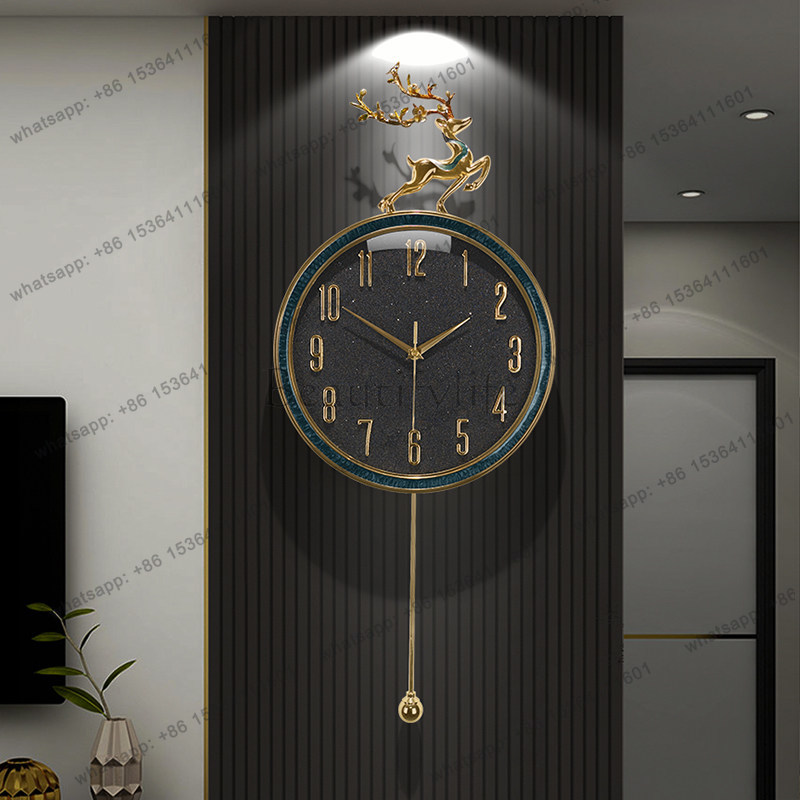 New Chinese light luxury Fulu  - Lighting Home Decor Wall Clocks 评论和价格