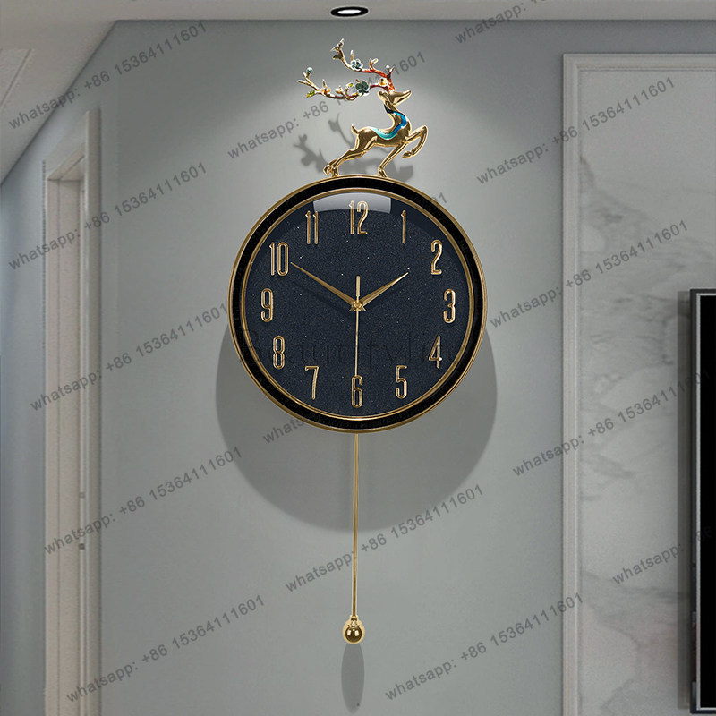 New Chinese light luxury Fulu  - Lighting Home Decor Wall Clocks 评论和价格