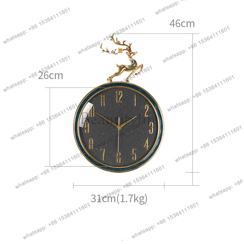 New Chinese light luxury Fulu  - Lighting Home Decor Wall Clocks 评论和价格