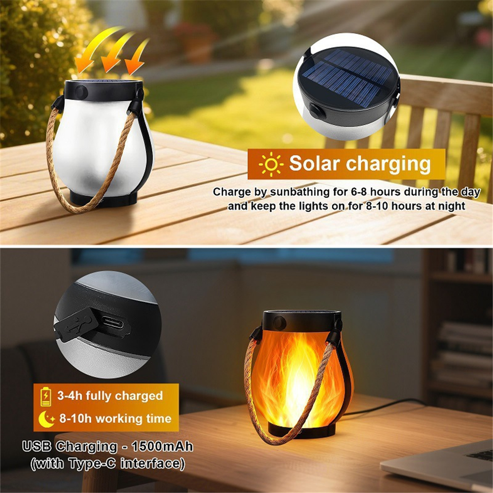 22LEDS Solar Flame Torch Light - Lighting Decor Sunrise 评论和价格