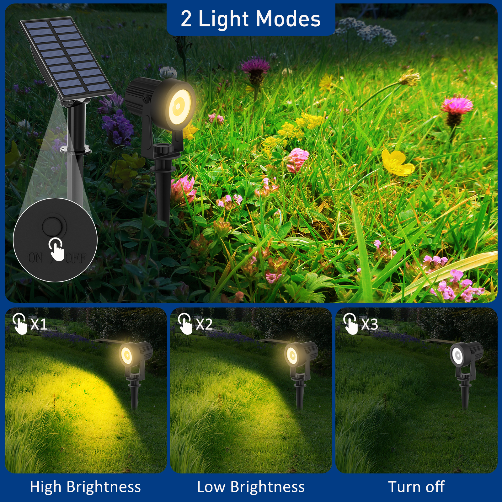 2PCS Super Bright Solar Spotli - Lighting Decor Sunrise 评论和价格