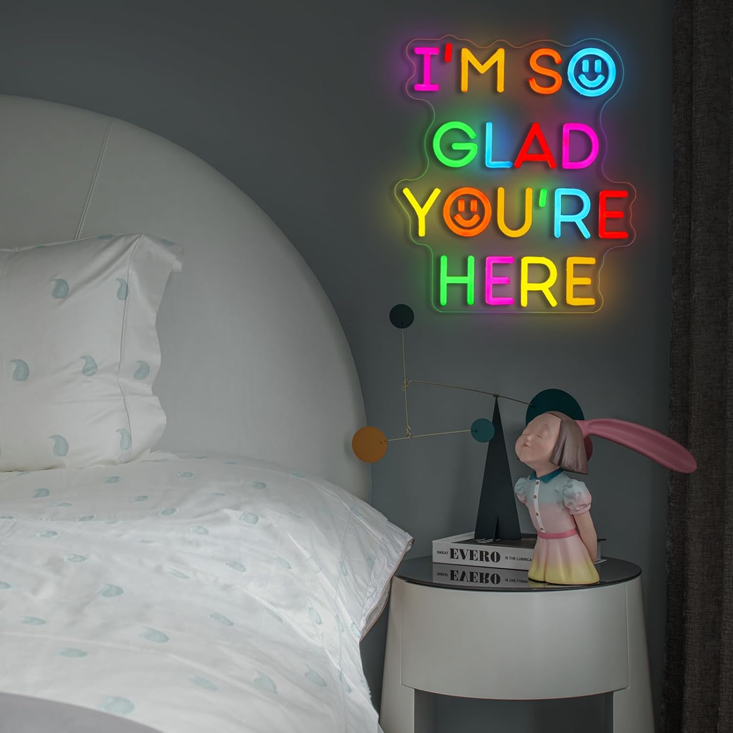  I'm So Glad You‘re Here Neon - Lighting Decoration In Bedroom 评论和价格