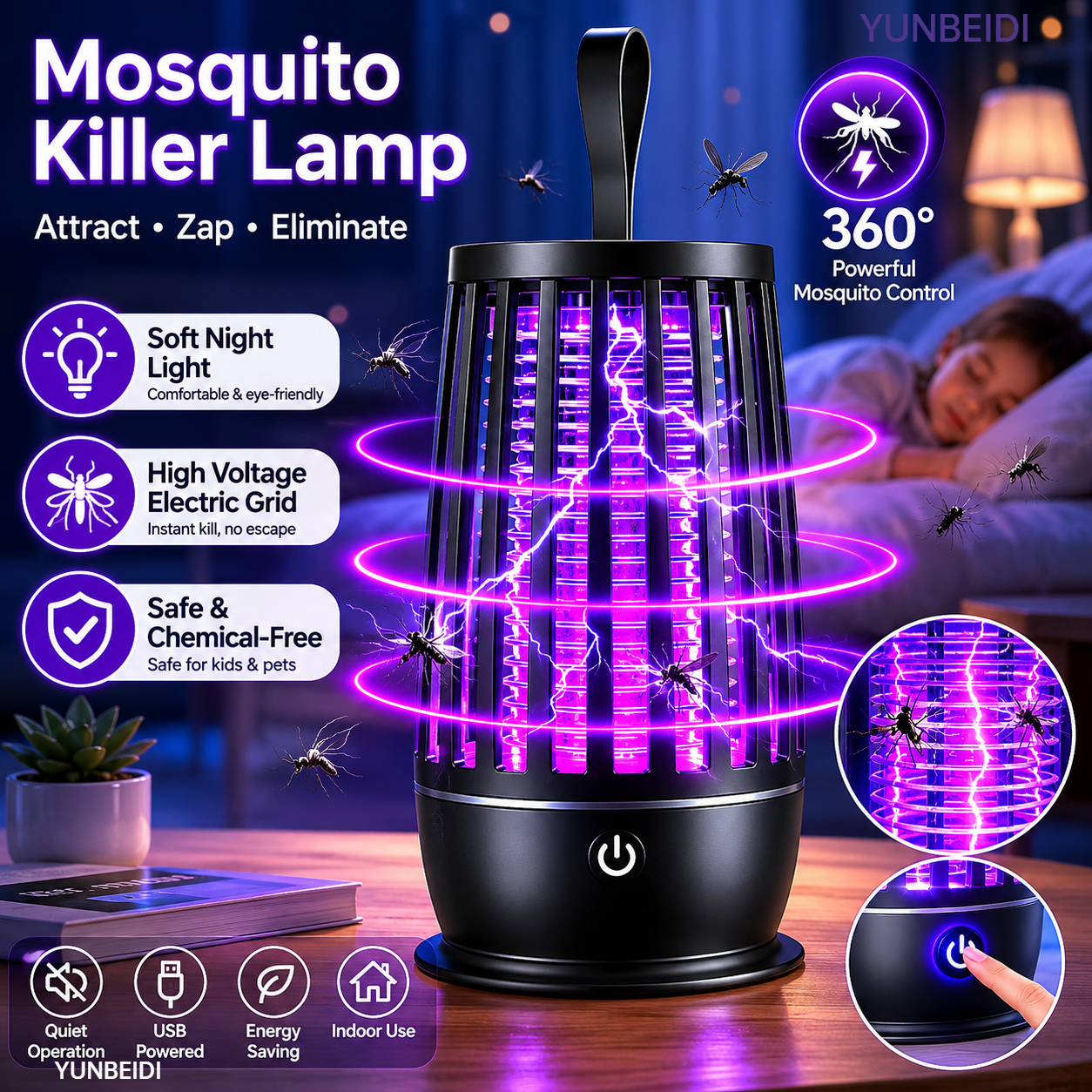 2 In 1 USB Mosquito Killer Lam - Lighting Jockey 评论和价格