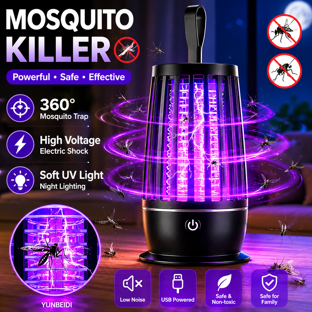 2 In 1 USB Mosquito Killer Lam - Lighting Jockey 评论和价格