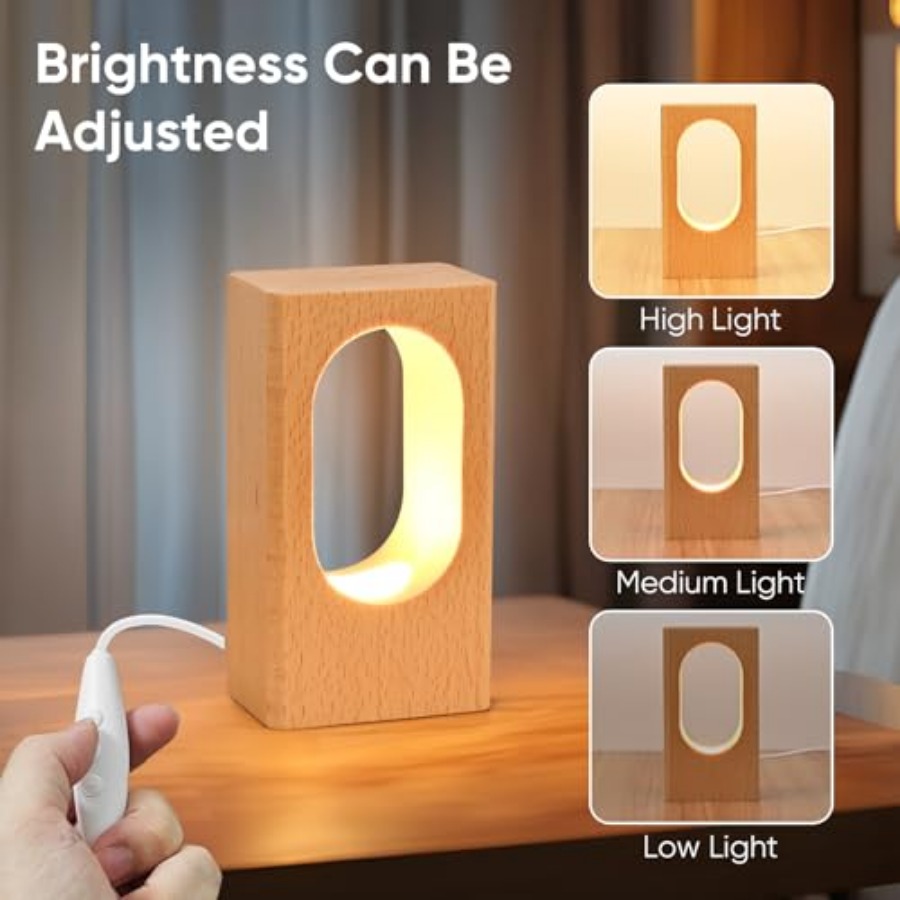 LED Wood Desk Lamp, Bedroom Be - Lighting Decoration In Bedroom 评论和价格