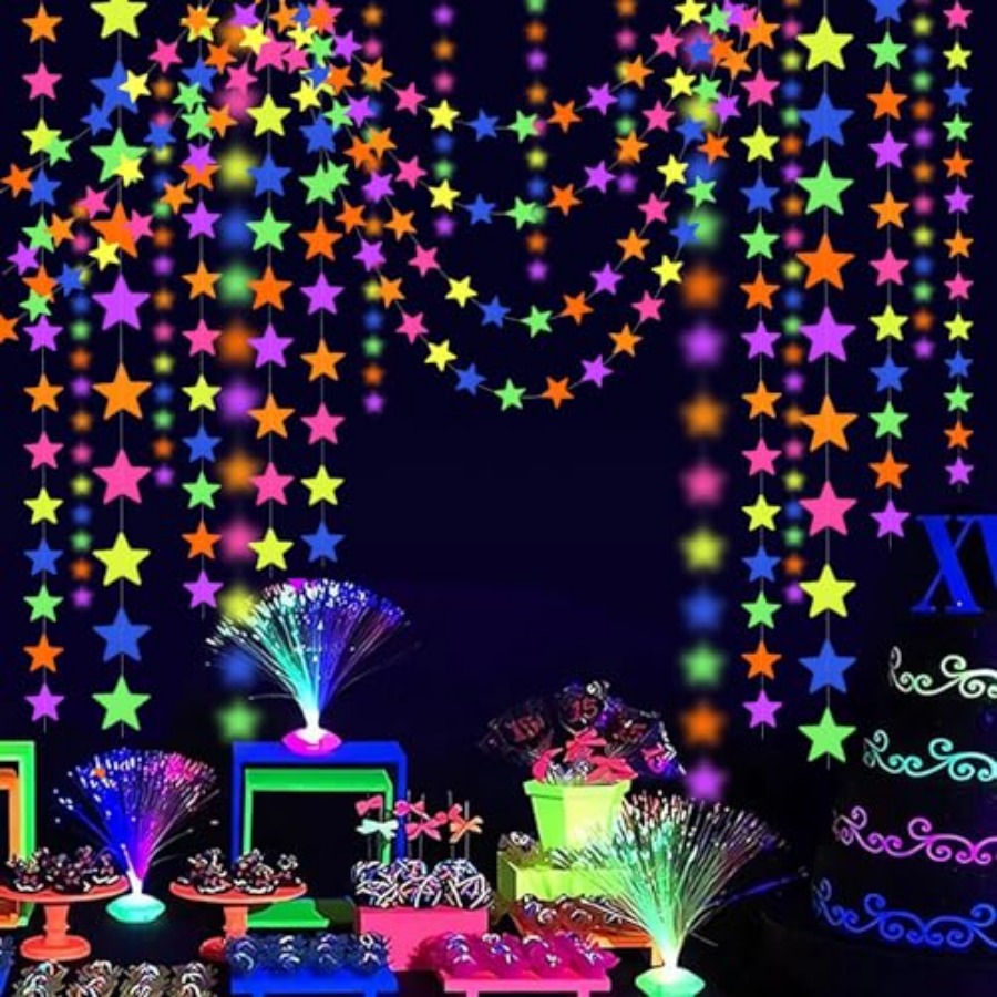 120feet UV Neon Star Hanging P - Lightings Decoration 评论和价格