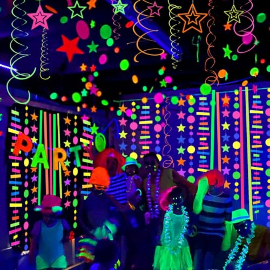 120feet UV Neon Star Hanging P - Lightings Decoration 评论和价格