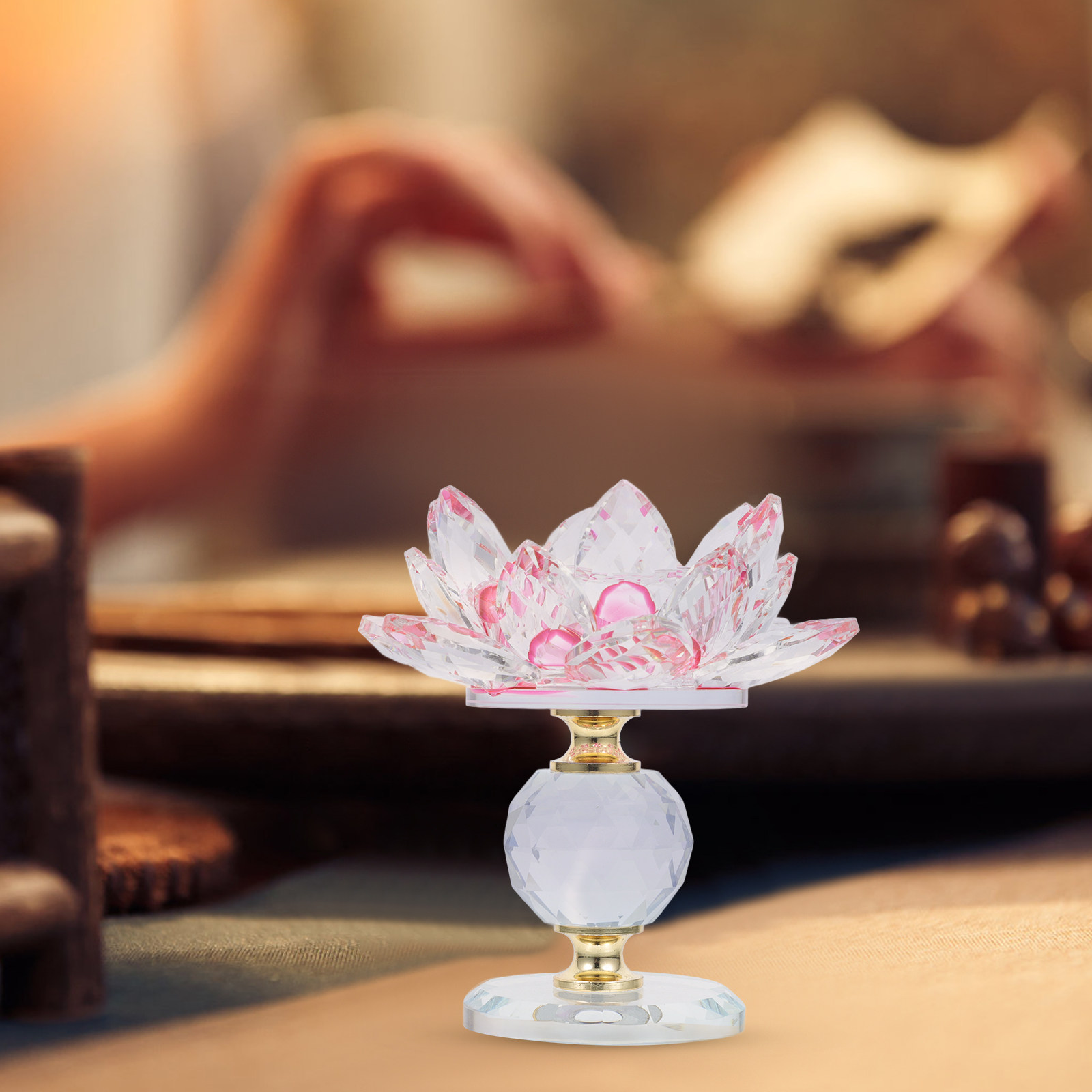 Crystal Lotus Tea Light Holder - Lighting Decoration Stand 评论和价格