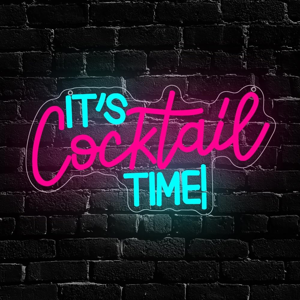 Cocktails Neon Sign USB Powere - Lighting Decor In Room 评论和价格