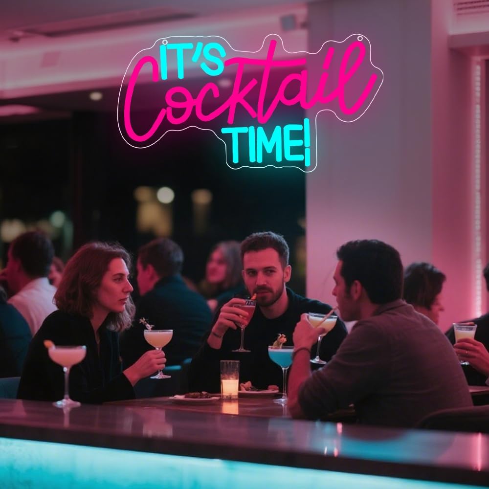 Cocktails Neon Sign USB Powere - Lighting Decor In Room 评论和价格