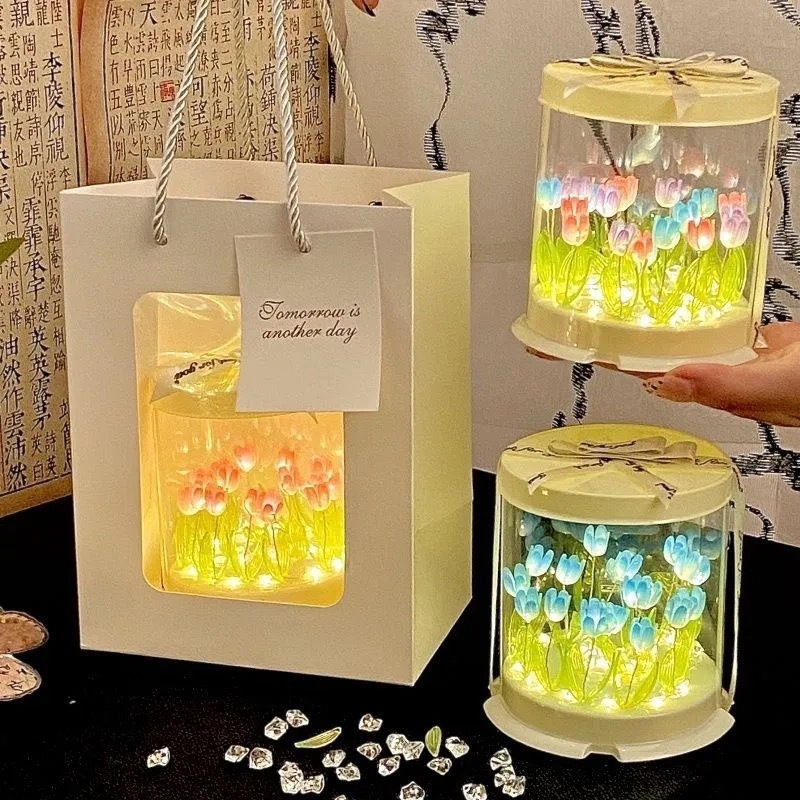DIY Tulip Lamp Simulation Flow - Lighting Decoration In Bedroom 评论和价格