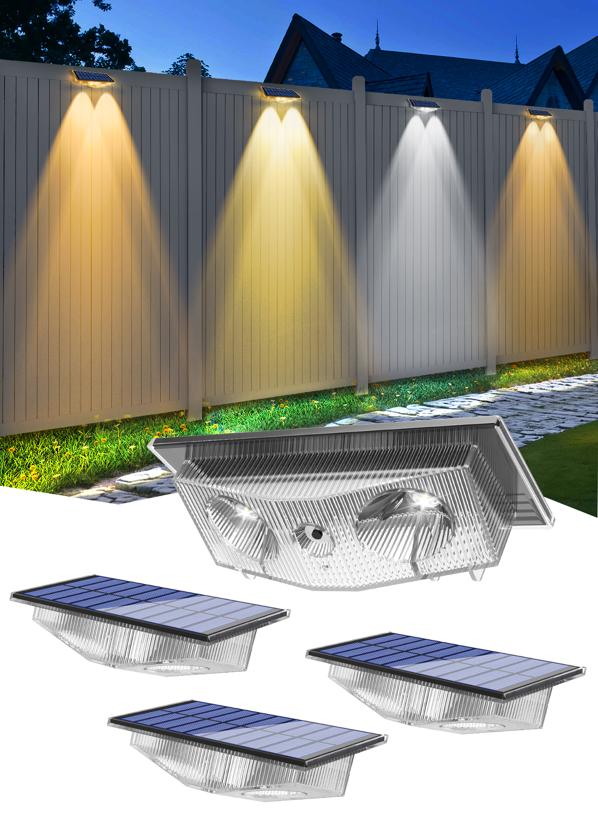 2/4/6 PCS Solar Wall Light Out - Lighting Decor Sunrise 评论和价格
