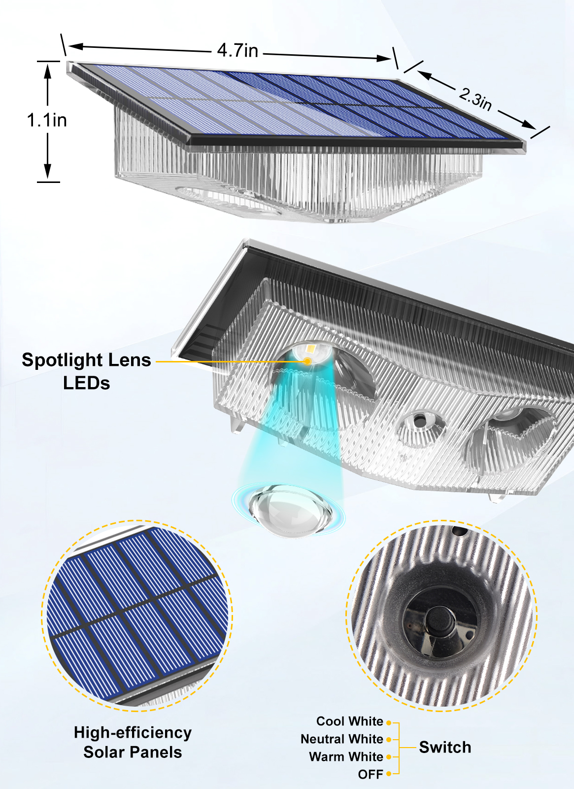 2/4/6 PCS Solar Wall Light Out - Lighting Decor Sunrise 评论和价格