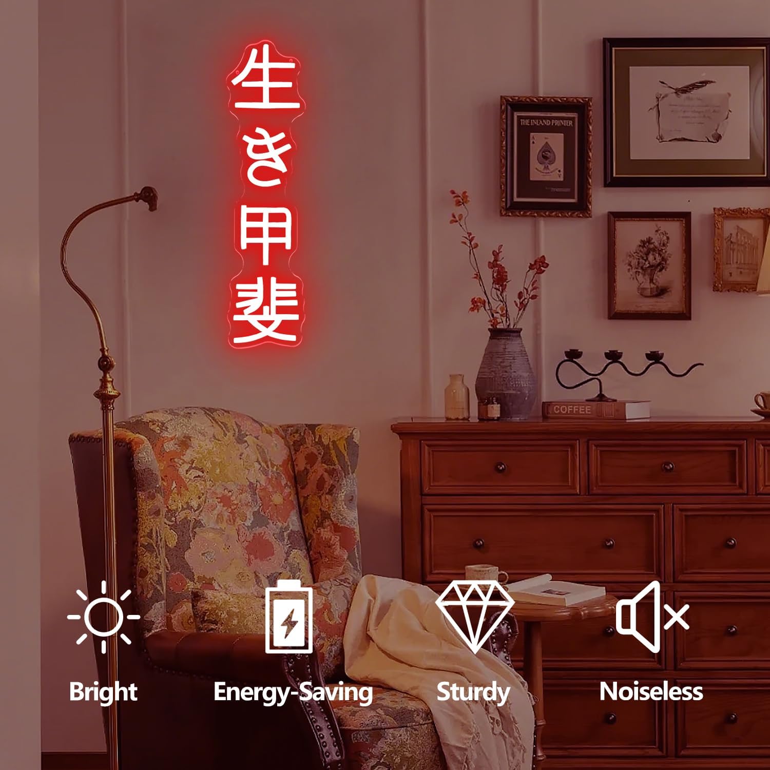 Japanese Birthday Ikigai Neon  - Lighting Decoration In Bedroom 评论和价格