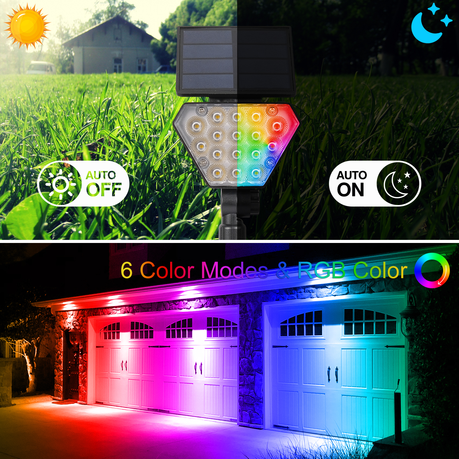 TSUN 2PCS Solar Spotlight Sola - Lighting Decor Sunrise 评论和价格