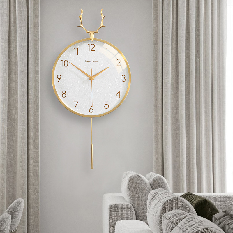 Nordic clock light luxury wall - Lighting Home Decor Wall Clocks 评论和价格