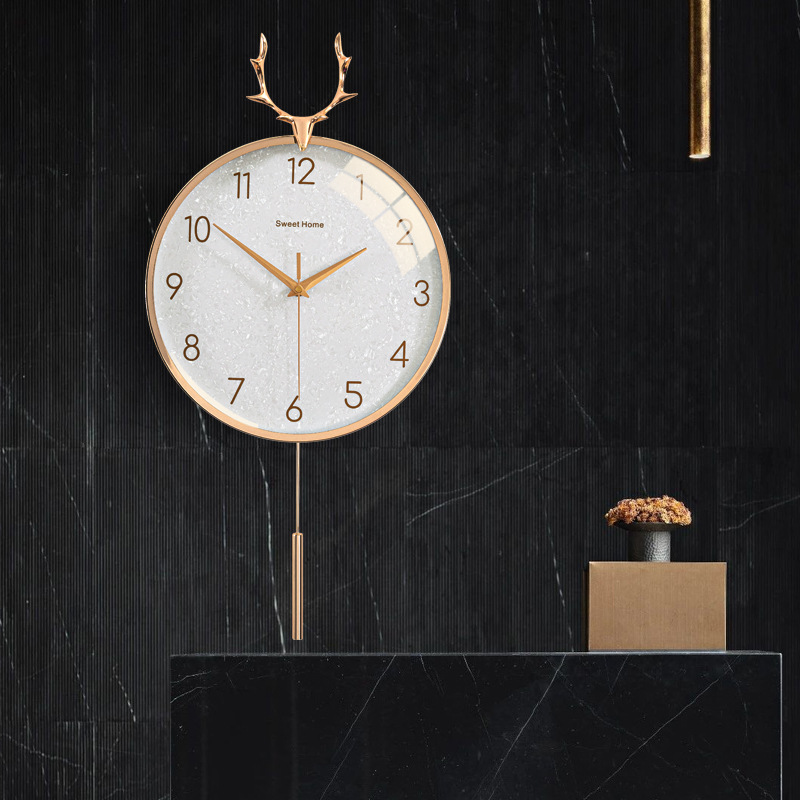 Nordic clock light luxury wall - Lighting Home Decor Wall Clocks 评论和价格