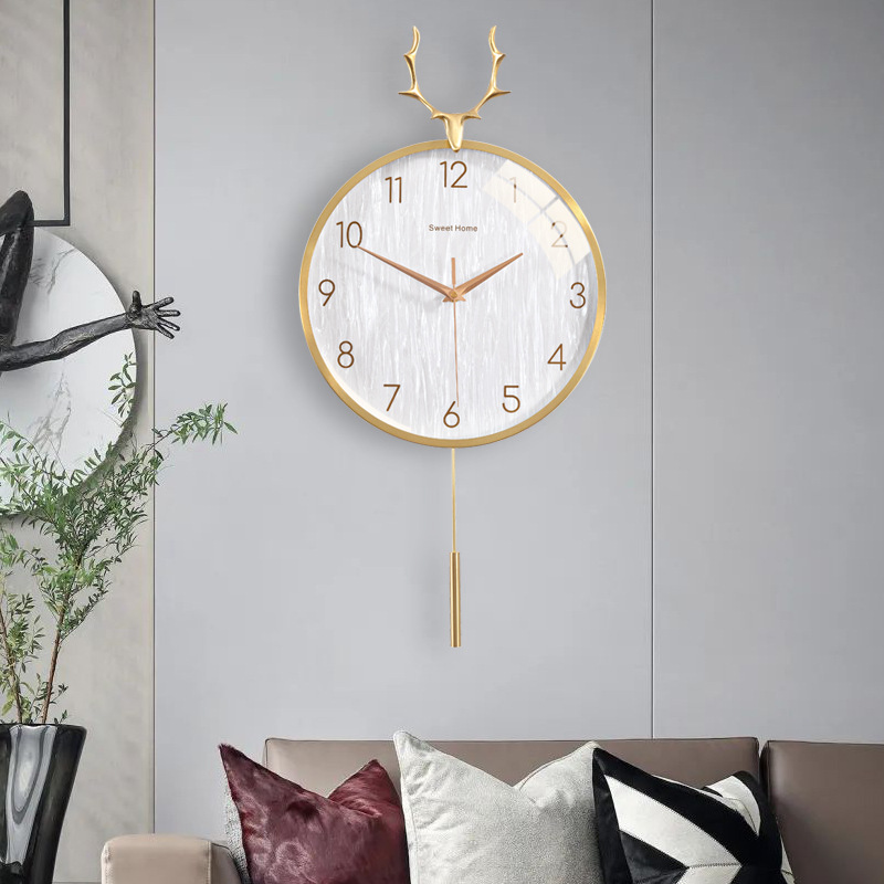 Nordic clock light luxury wall - Lighting Home Decor Wall Clocks 评论和价格