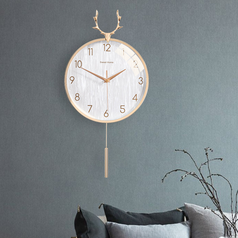 Nordic clock light luxury wall - Lighting Home Decor Wall Clocks 评论和价格