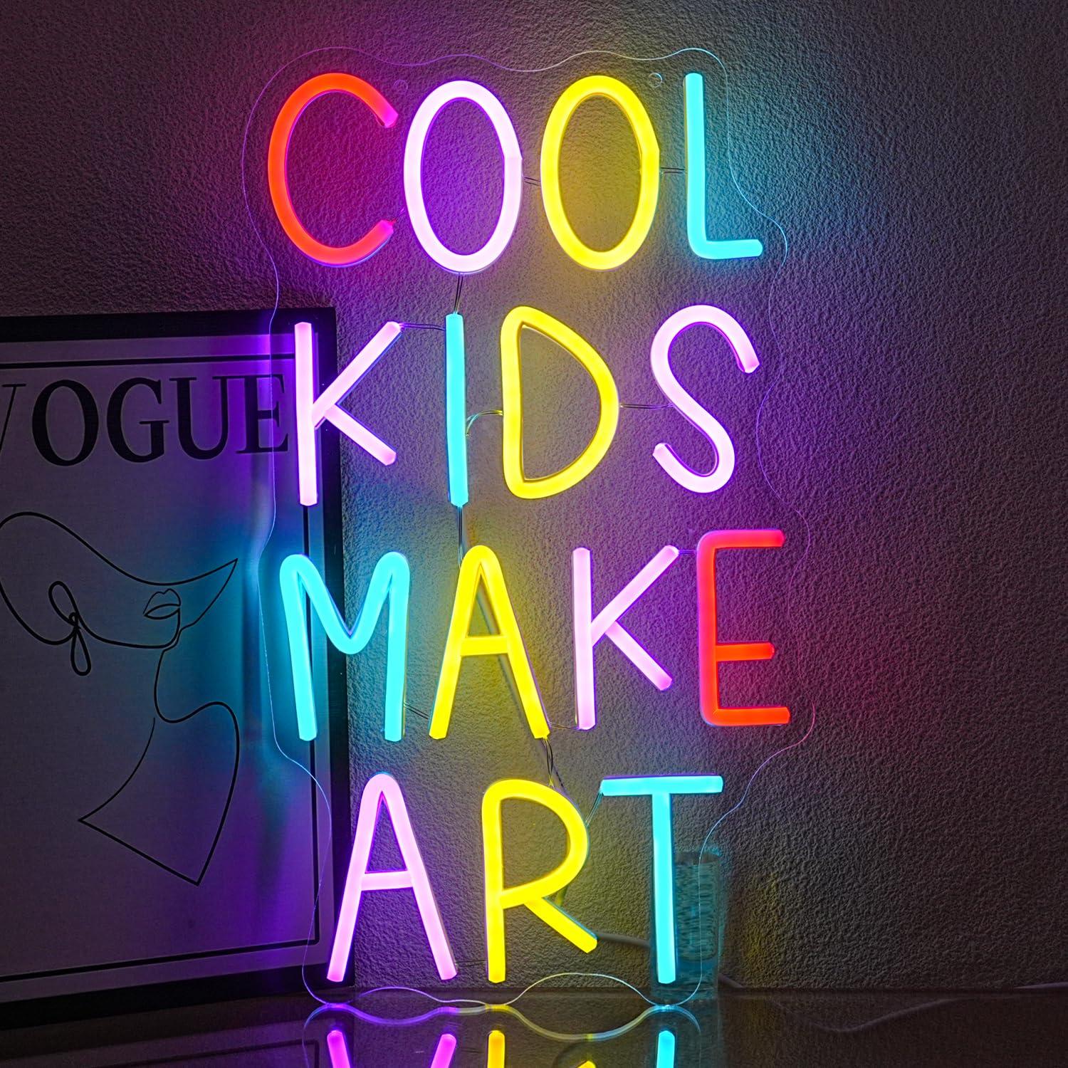 Cool Kids Make Art Neon Sign U - Lighting Decoration In Bedroom 评论和价格