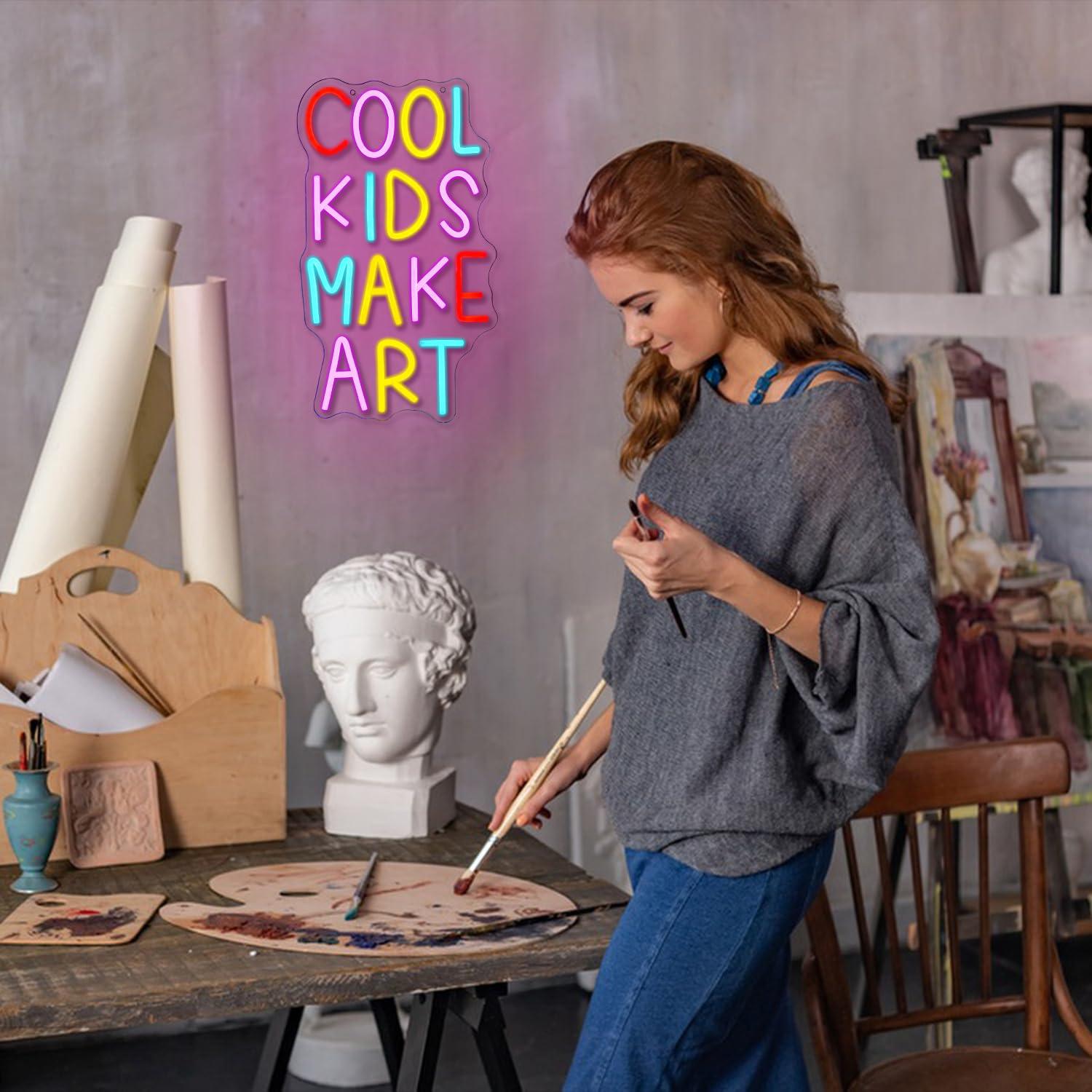 Cool Kids Make Art Neon Sign U - Lighting Decoration In Bedroom 评论和价格