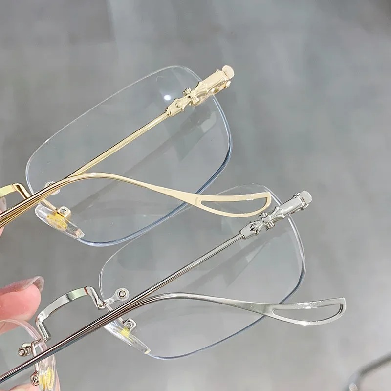Square Rimless Eyeglasses Wome - Lighting Jockey 评论和价格