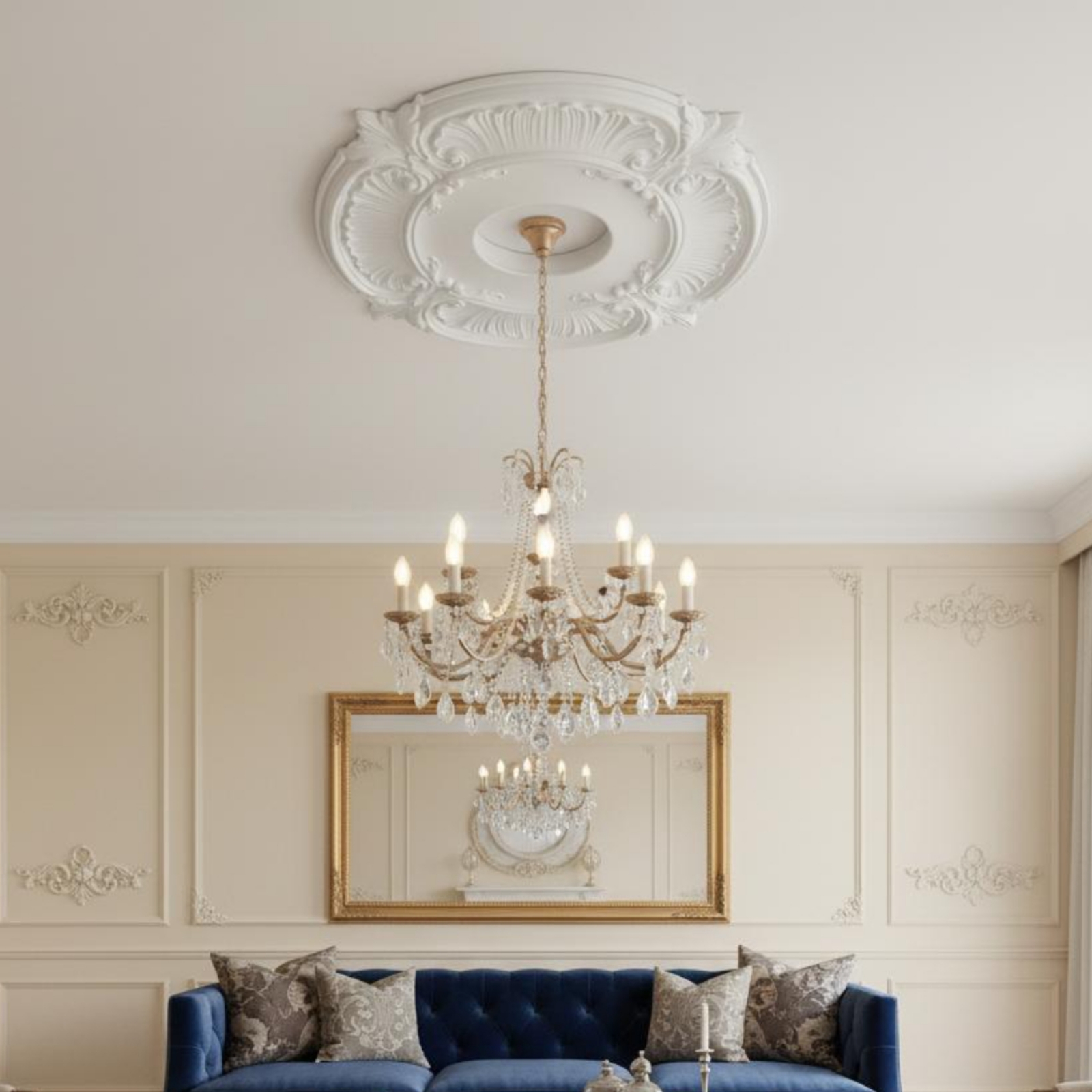 Round PU Ceiling Medallion Scr - Lightings Decoration 评论和价格