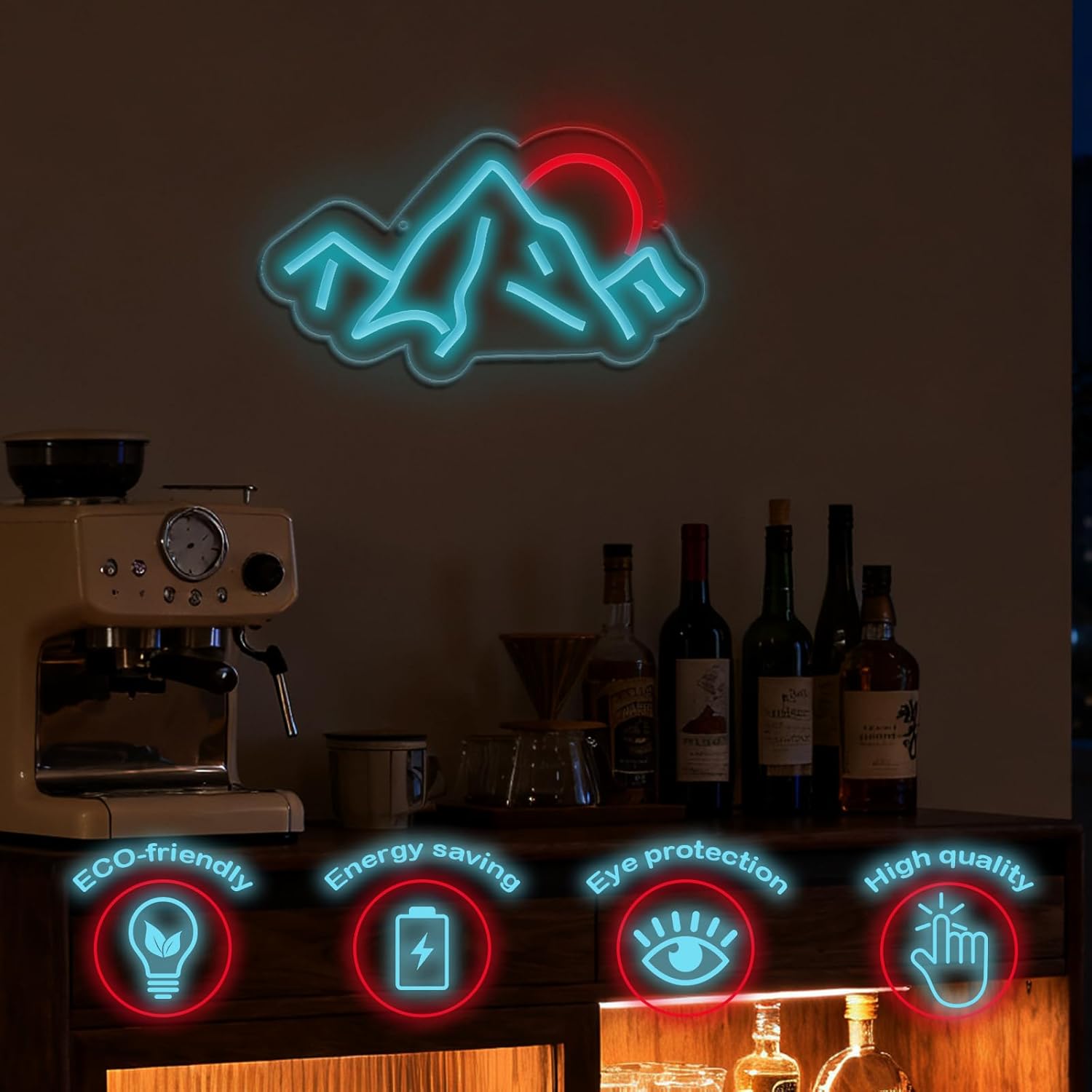 Sunrise Sunset Neon Sign Mount - Lighting Decor Sunrise 评论和价格