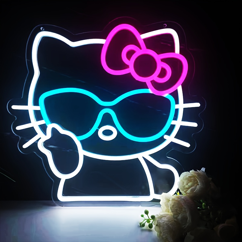 Hello Kitty LED Neon Light Bow - Lighting Room Decor Items 评论和价格