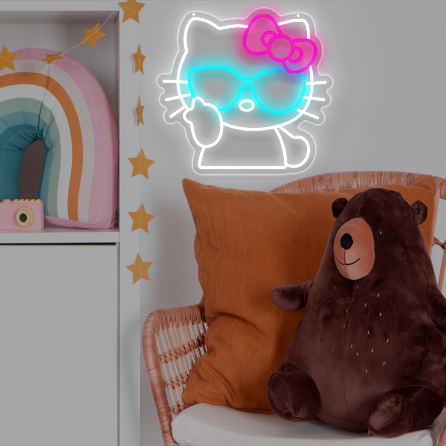 Hello Kitty LED Neon Light Bow - Lighting Room Decor Items 评论和价格