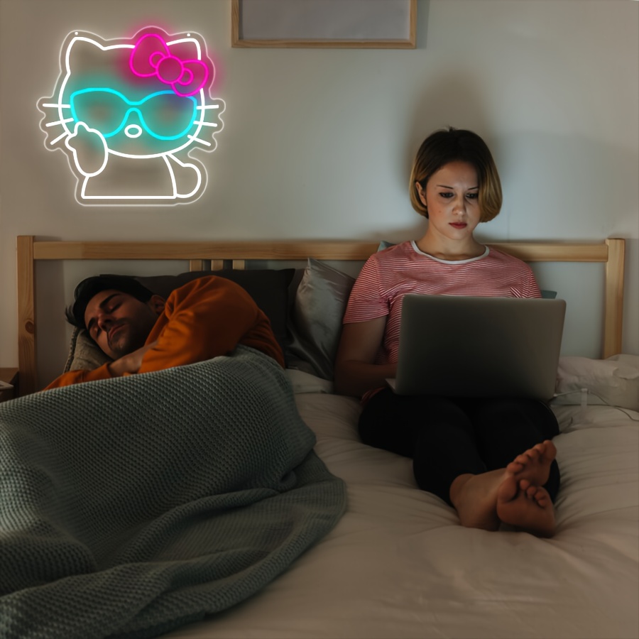 Hello Kitty LED Neon Light Bow - Lighting Room Decor Items 评论和价格